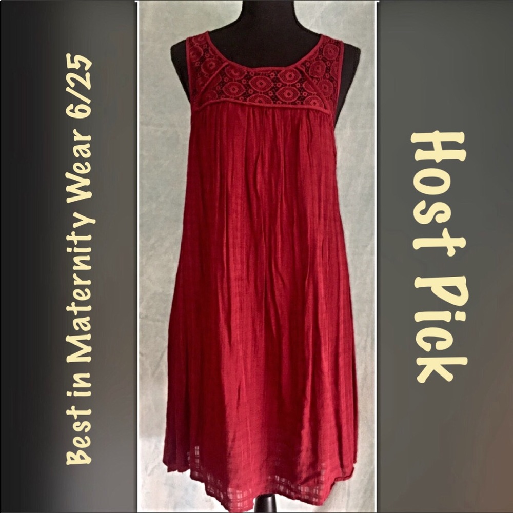 ๐HP๐ Liz Lange Burgundy Maternity Dress - Picture 2 of 7